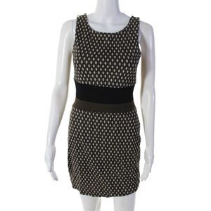 Best Dressed Womens Sleeveless Geometric Print Pullover Dress Brown Size XS